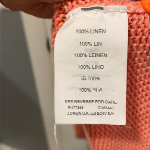J Crew Linen Loose Knit Henley - Picture 8 of 11